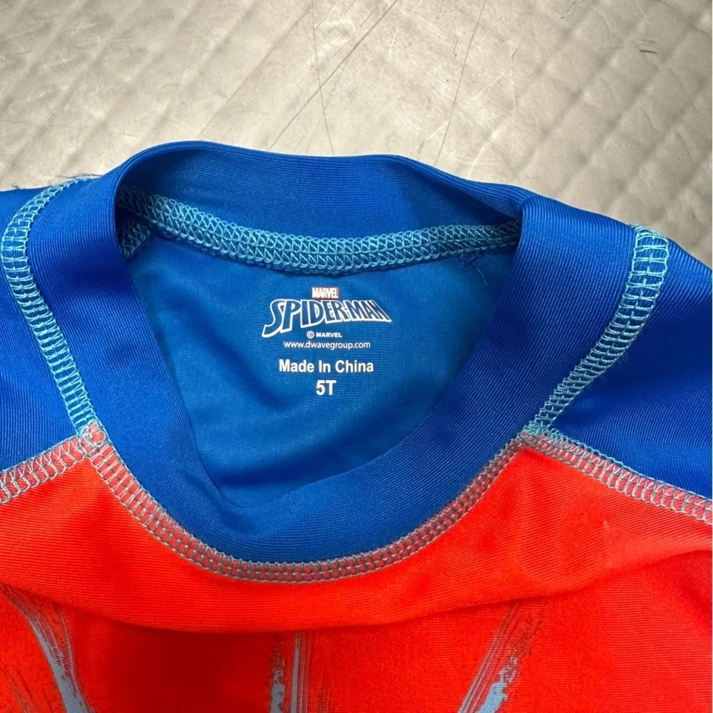 SPIDER MAN BOYS RASH GUARD SWIM SHIRT 5T